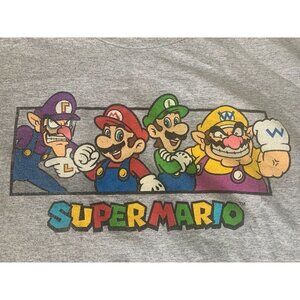 Super Mario Brothers Gray T-Shirt  Size L